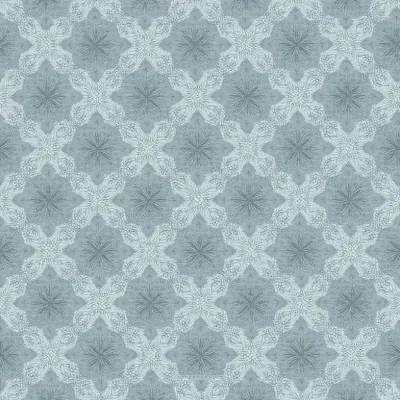 Leaves & Hexagon Textile Pattern – Subtle Gray-Green Botanical Geometry