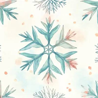 Snowflake & Hexagon Textile Pattern – Subtle Winter Geometry in Light Grays